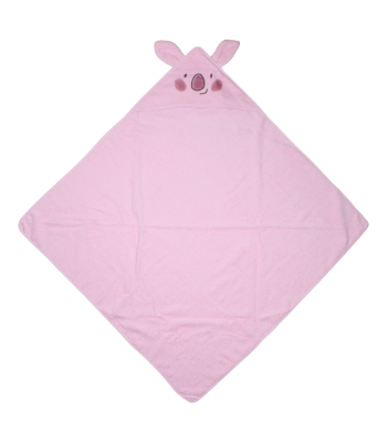 Asciugamano biologico rosa con cappuccio per prematuri